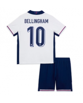Billige Fotballdrakt England Jude Bellingham #10 Replika Hjemmedraktsett Barn EM 2024 Kortermet (med bukser)